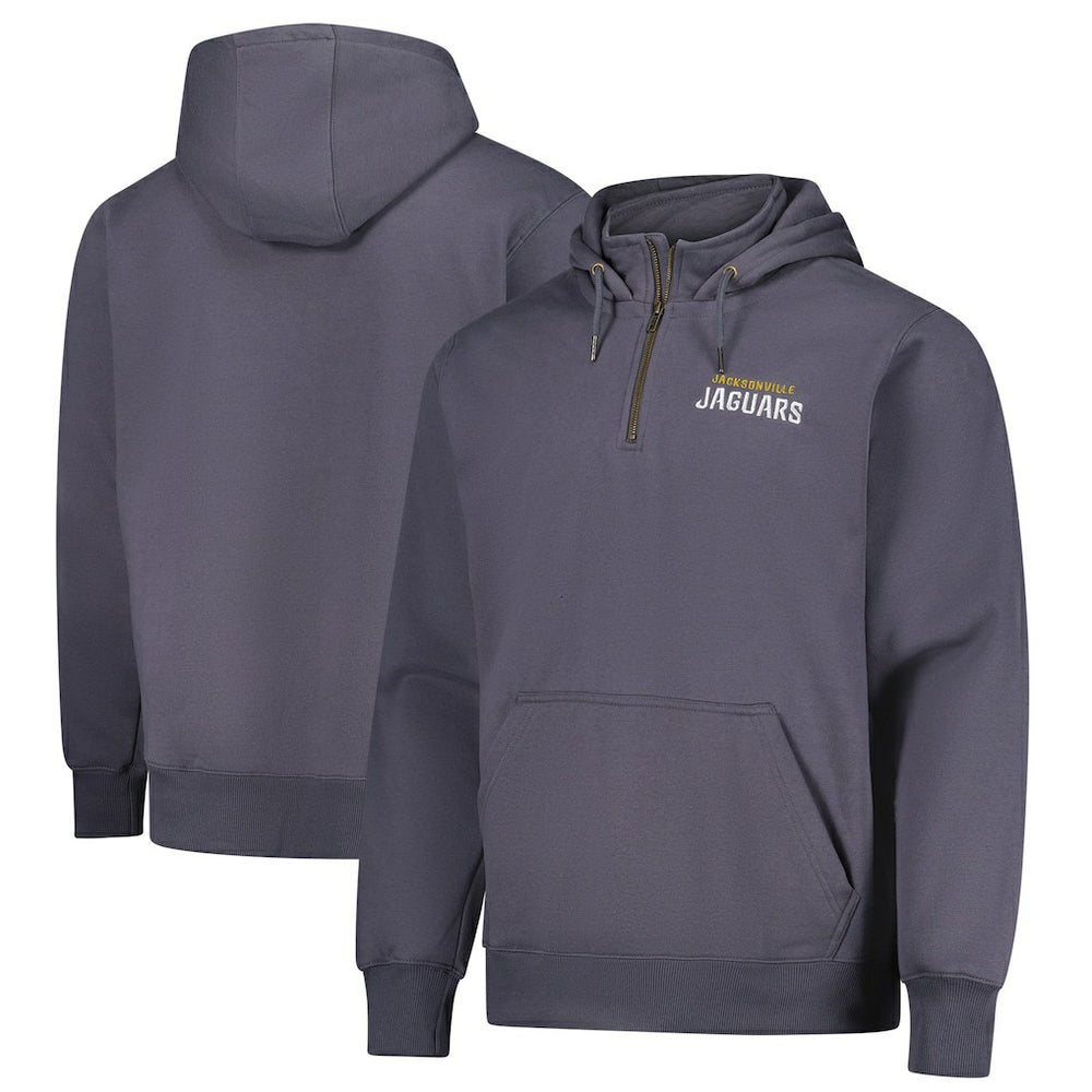 Jacksonville Jaguars Dunbrooke Unisex Defender Quarter-Zip Hoodie Graphite - NFL