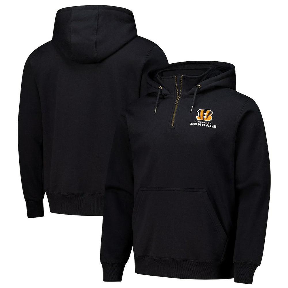 Cincinnati Bengals Dunbrooke Unisex Defender Quarter-Zip Hoodie Black - NFL
