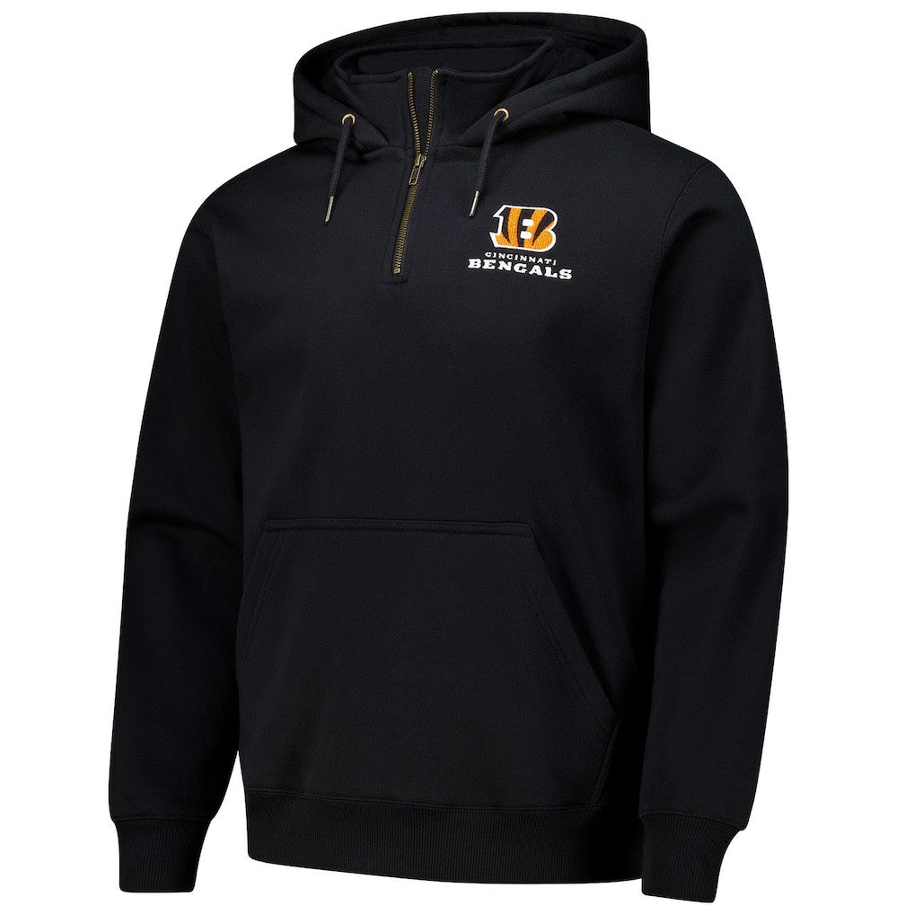 Cincinnati Bengals Dunbrooke Unisex Defender Quarter-Zip Hoodie Black - NFL