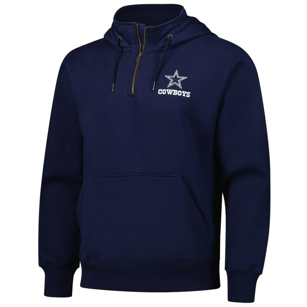 Dallas Cowboys Dunbrooke Unisex Defender Quarter-Zip Hoodie Navy - NFL
