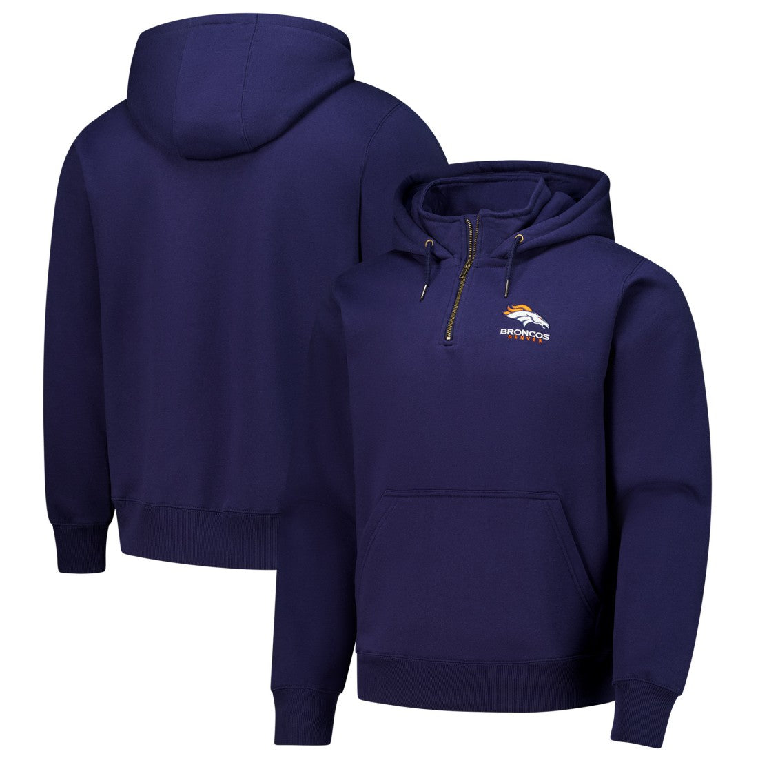 Denver Broncos Dunbrooke Unisex Defender Quarter-Zip Hoodie Navy - NFL