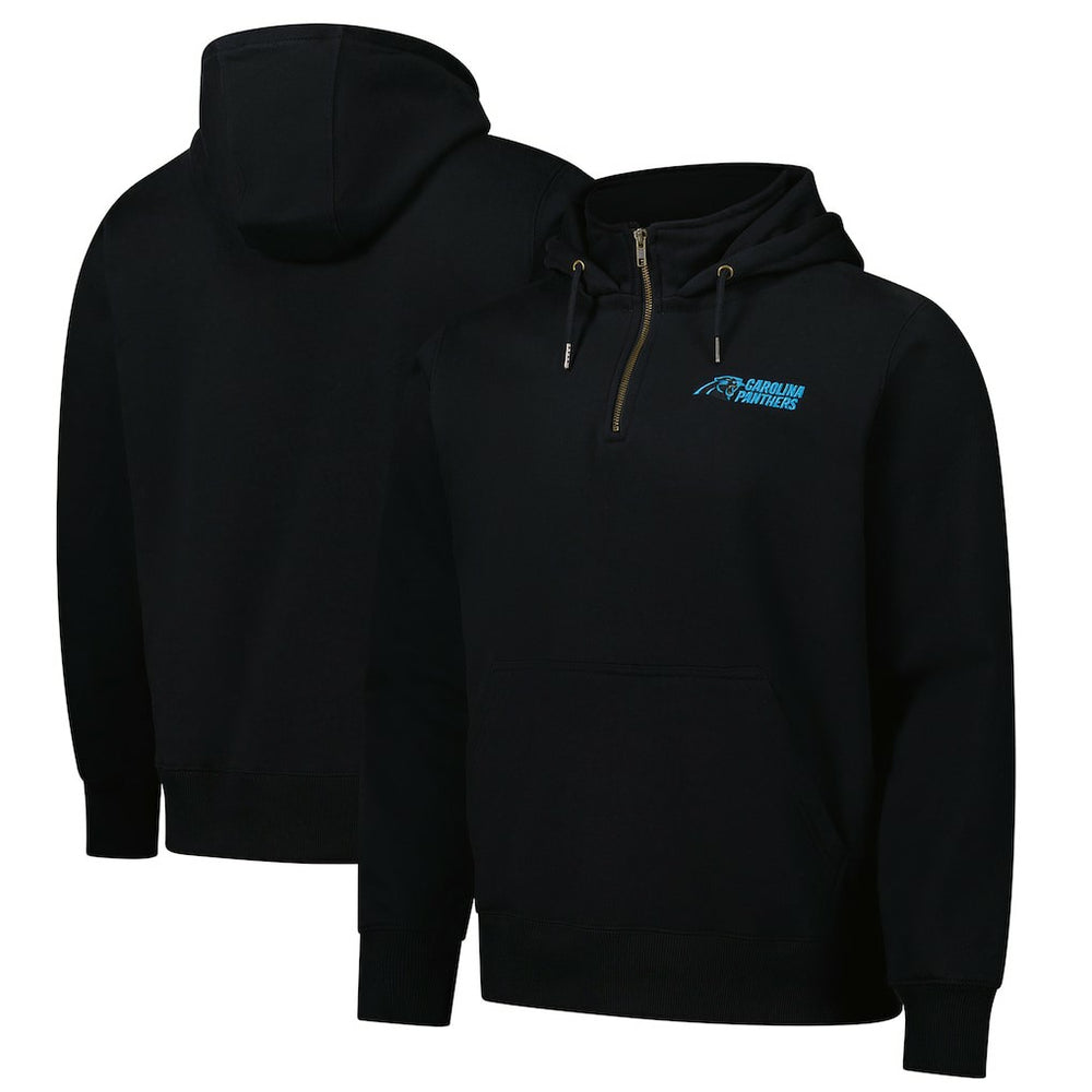Carolina Panthers Dunbrooke Unisex Defender Quarter-Zip Hoodie Black - NFL