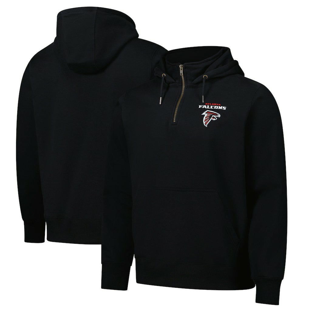 Atlanta Falcons Dunbrooke Unisex Defender Quarter-Zip Hoodie Black - NFL