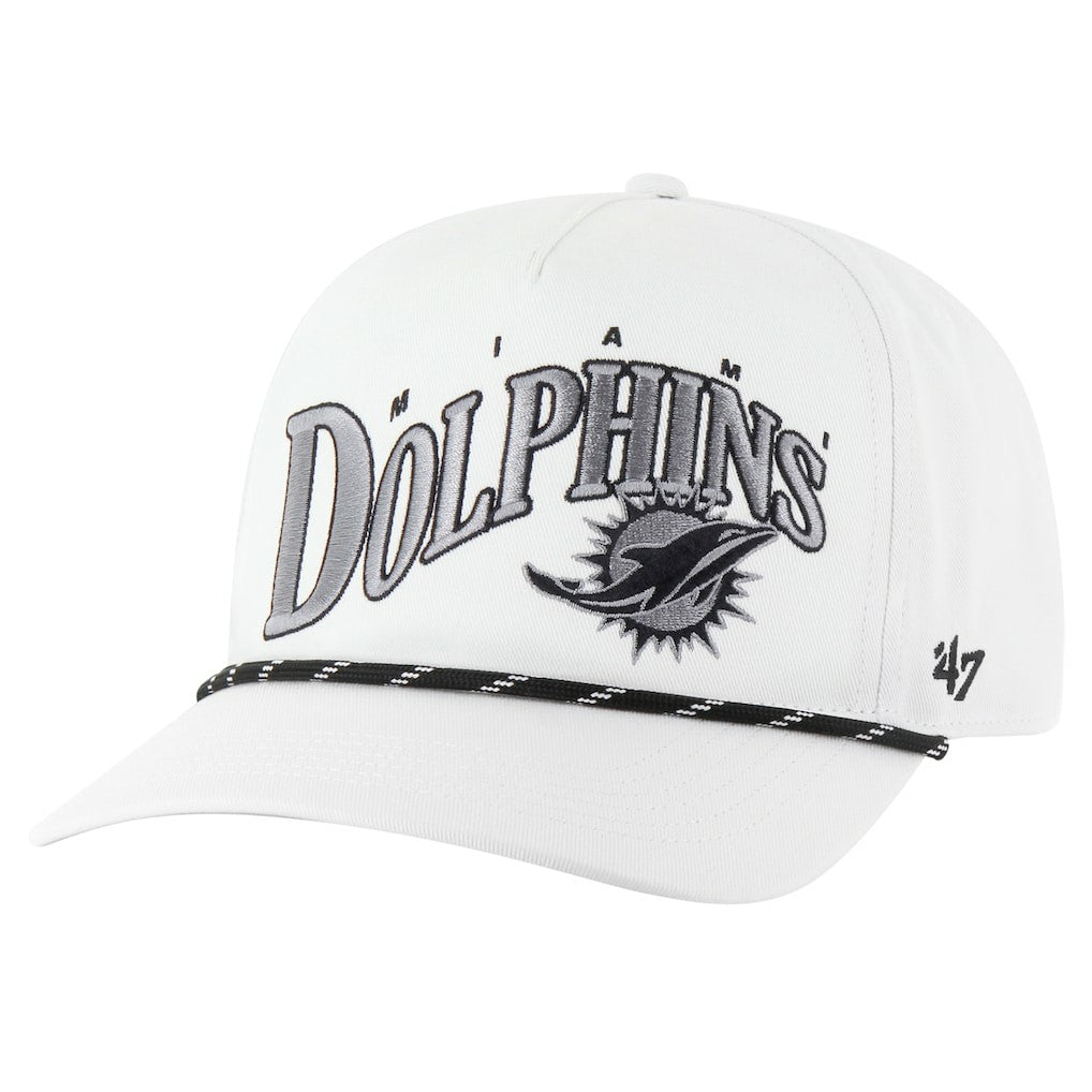 Miami Dolphins '47 Wave Speckle Hitch Rope Adjustable Hat White - 47 brand