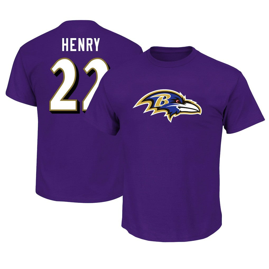 Derrick Henry Baltimore Ravens Big & Tall Player Name & Number T-Shirt Purple - Fanatics