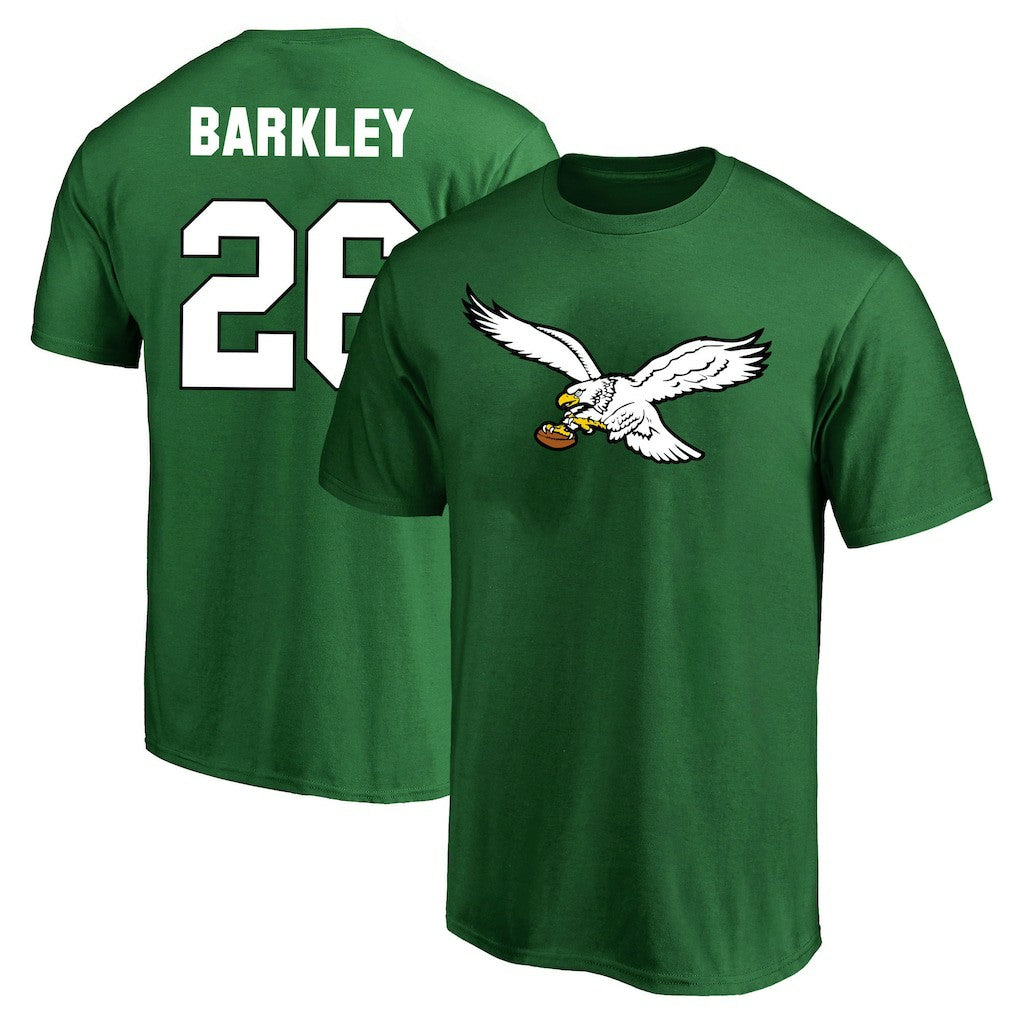 Saquon Barkley Philadelphia Eagles Big & Tall Player Name & Number T-Shirt Kelly Green - Fanatics