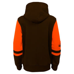 Cleveland Browns Youth Stadium Color-Block Full-Zip Hoodie Brown - NFL