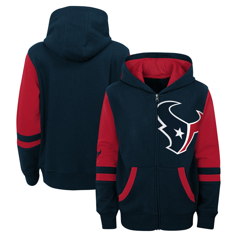 Houston Texans Preschool Stadium Color Block Full-Zip Hoodie Navy - NFL