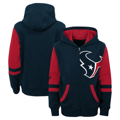 Houston Texans Preschool Stadium Color Block Full-Zip Hoodie Navy - NFL