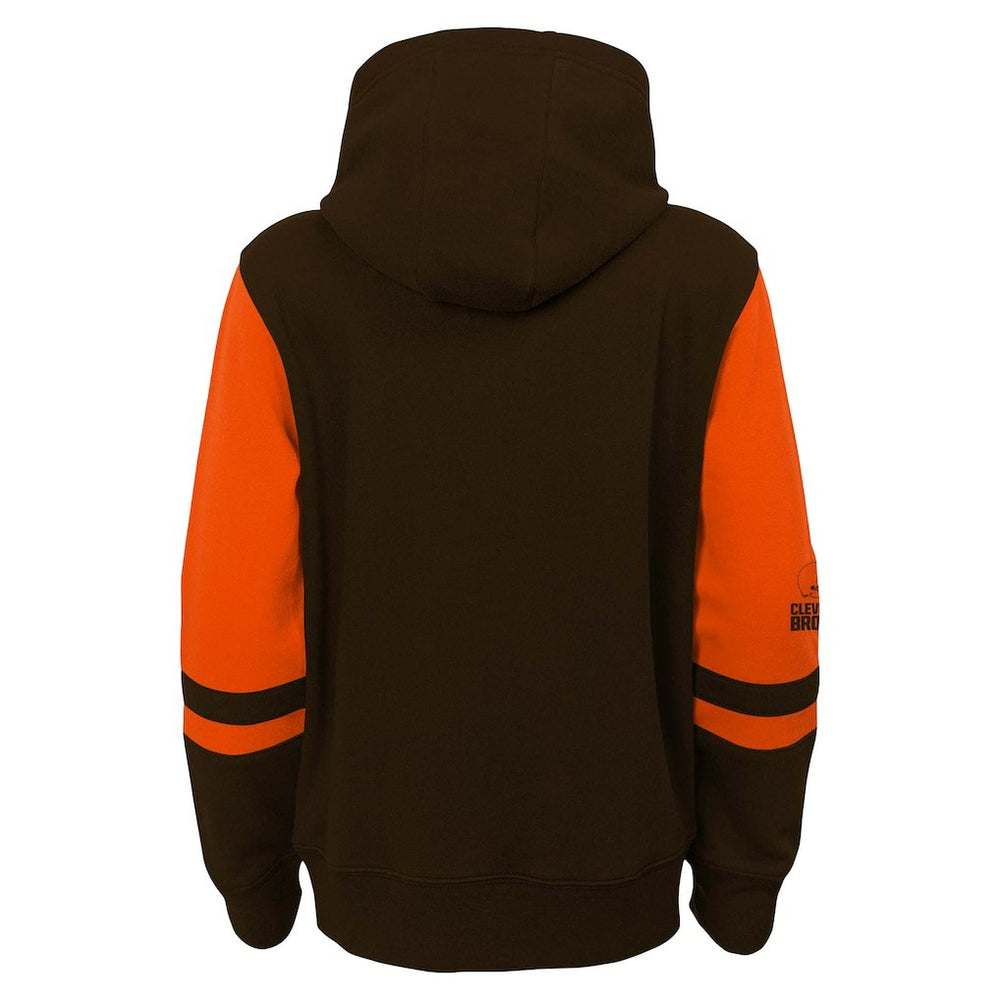 Cleveland Browns Preschool Stadium Color Block Full-Zip Hoodie Brown - NFL