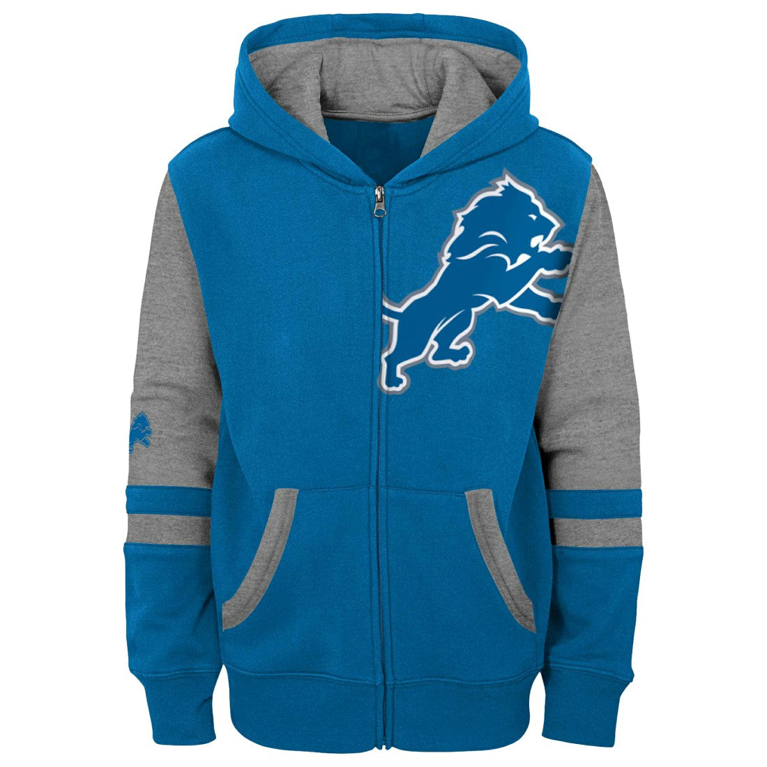 Detroit Lions Preschool Stadium Color Block Full-Zip Hoodie Blue - NFL
