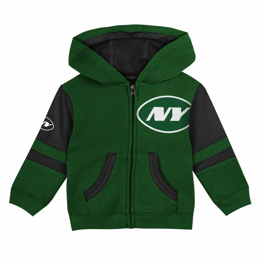 New York Jets Preschool Stadium Color Block Full-Zip Hoodie Green - NFL