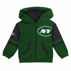 New York Jets Preschool Stadium Color Block Full-Zip Hoodie Green - NFL