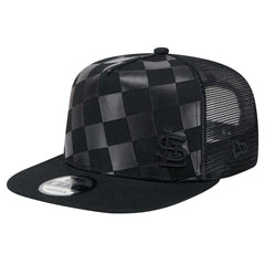 St. Louis Cardinals New Era Score Check 9FIFTY A-Frame Trucker Snapback Hat Lifestyle