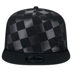 St. Louis Cardinals New Era Score Check 9FIFTY A-Frame Trucker Snapback Hat Lifestyle