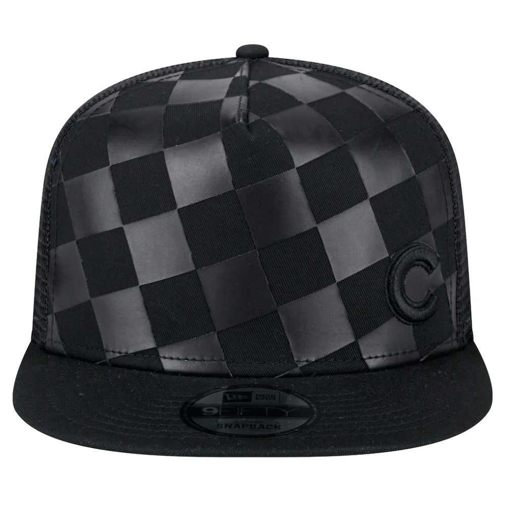 Chicago Cubs New Era Score Check 9FIFTY A-Frame Trucker Snapback Hat Lifestyle