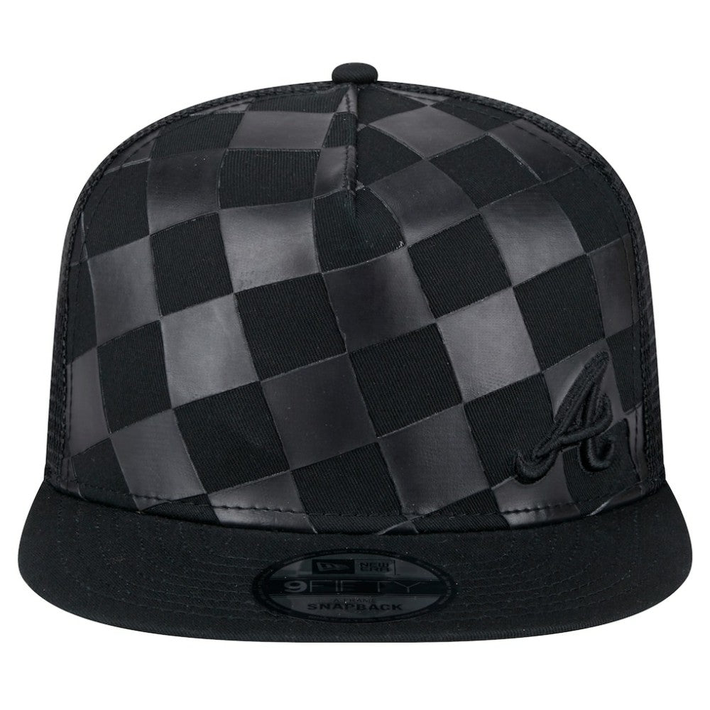 Atlanta Braves New Era Score Check A-Frame Trucker 9FIFTY Snapback Hat Sale