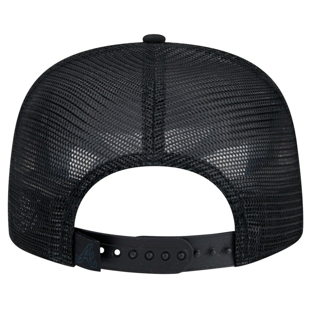 Atlanta Braves New Era Score Check A-Frame Trucker 9FIFTY Snapback Hat Sale