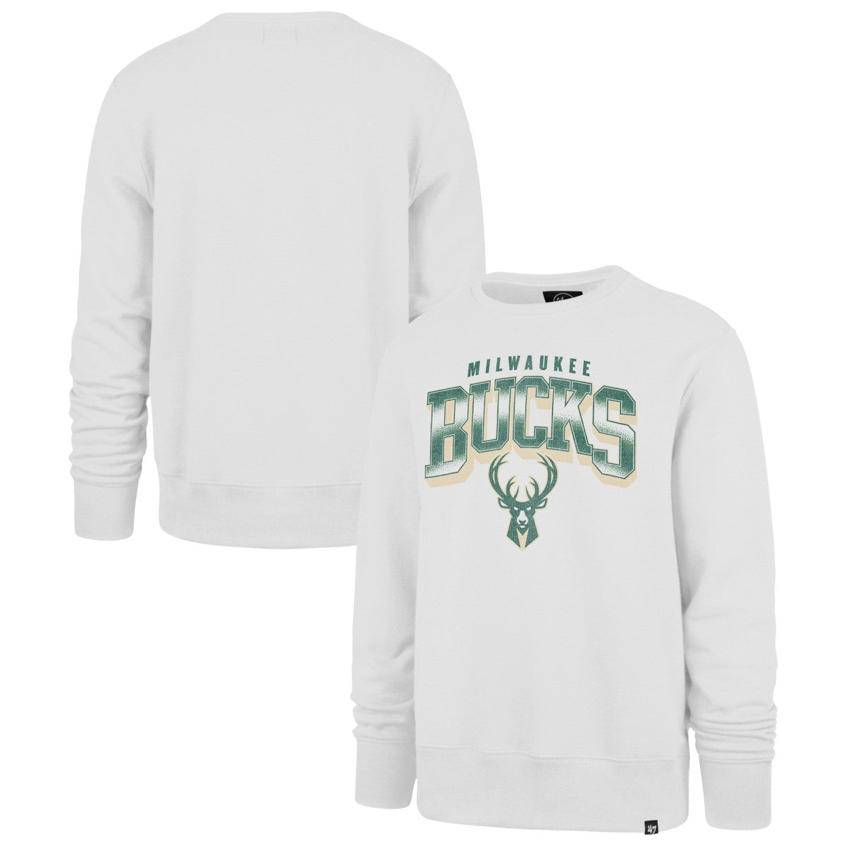 47 brand - Milwaukee Bucks '47 Spotlight Headline Pullover Sweatshirt - White