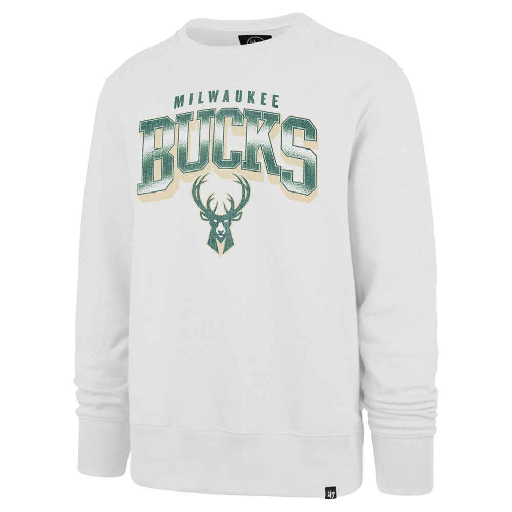 47 brand - Milwaukee Bucks '47 Spotlight Headline Pullover Sweatshirt - White