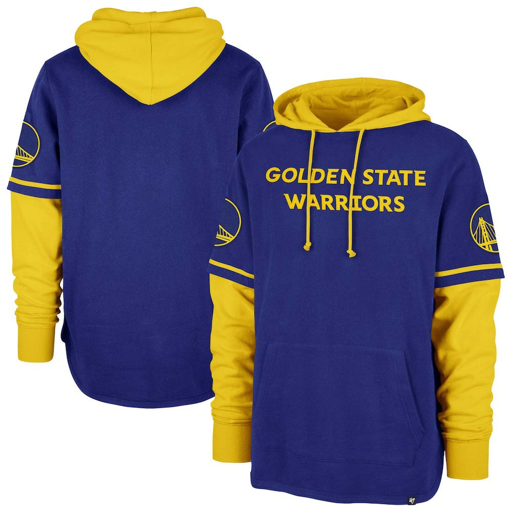 47 brand - Golden State Warriors '47 Trifecta Shortstop Pullover Hoodie - Royal