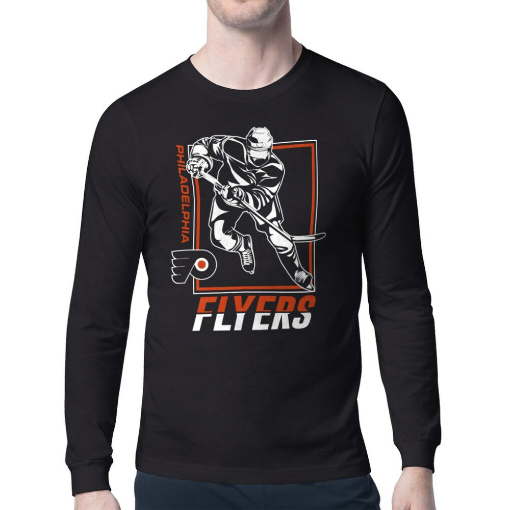Philadelphia Flyers - Starter Player Grid Long Sleeve T-Shirt Black