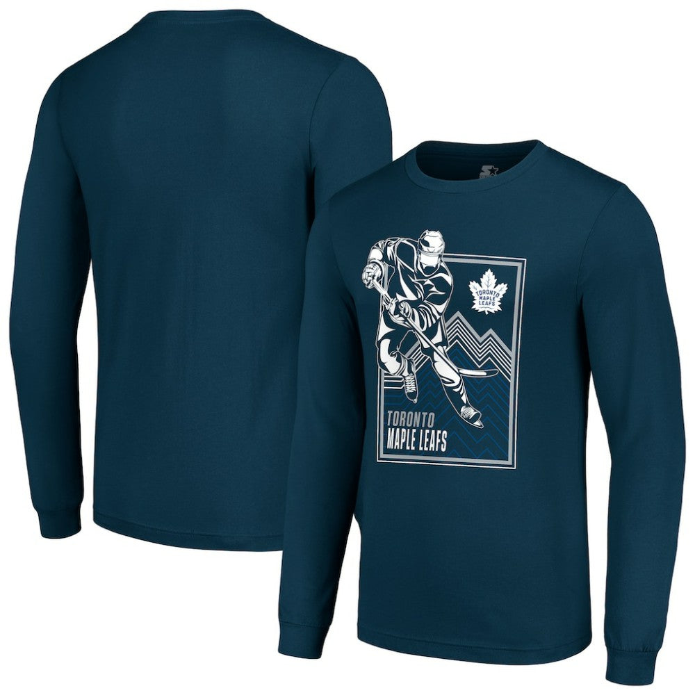 Toronto Maple Leafs - Starter Player Grid Long Sleeve T-Shirt Blue