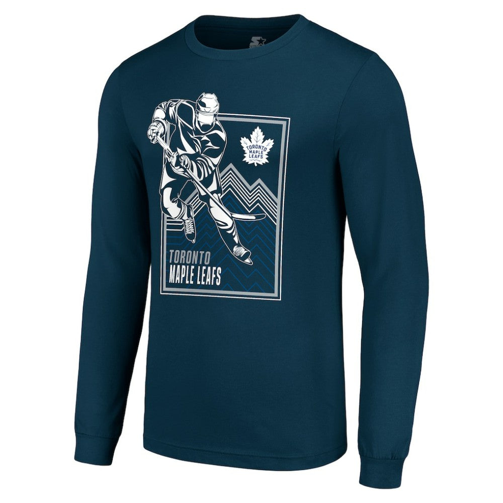 Toronto Maple Leafs - Starter Player Grid Long Sleeve T-Shirt Blue