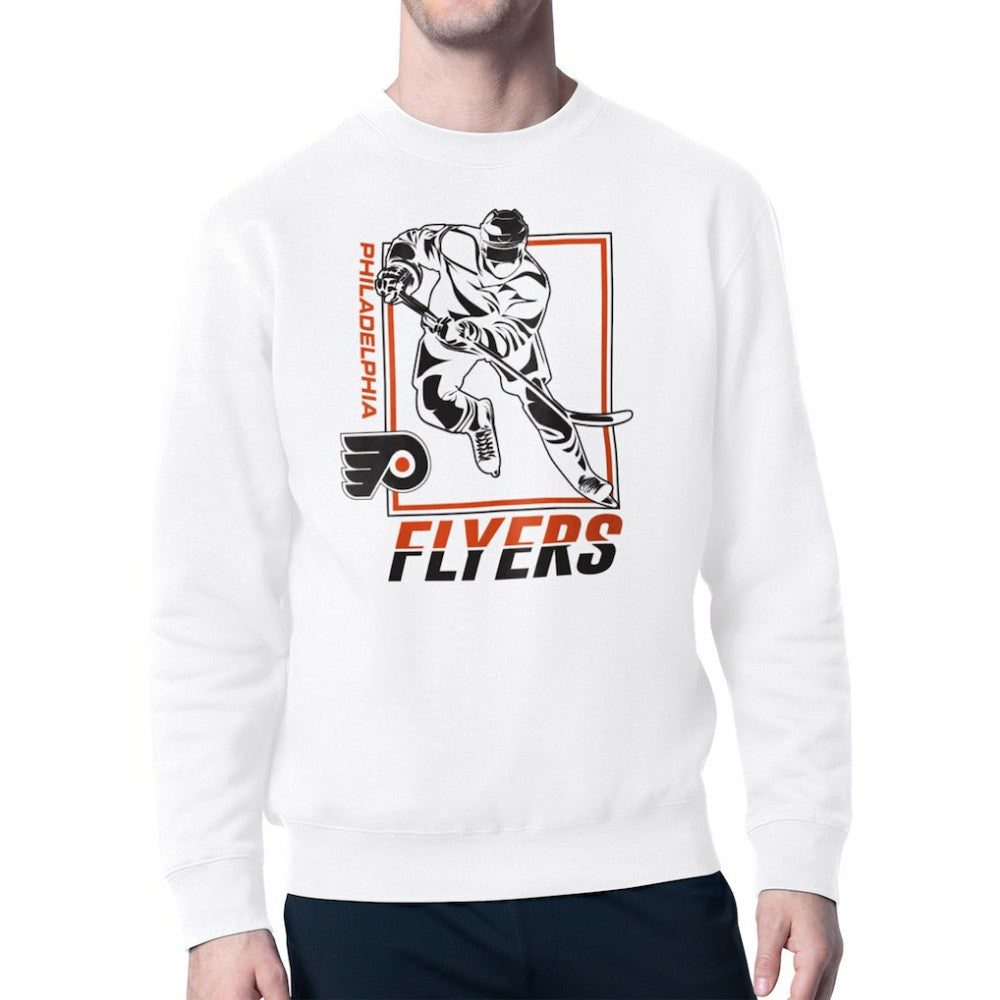 Philadelphia Flyers - Starter Player Grid Fleece Pullover Sweatshirt White