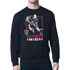 Florida Panthers - Starter Player Grid Fleece Pullover Sweatshirt Navy