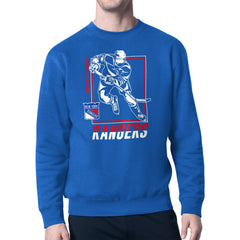 New York Rangers Starter Player Grid Fleece Pullover Sweatshirt Blue