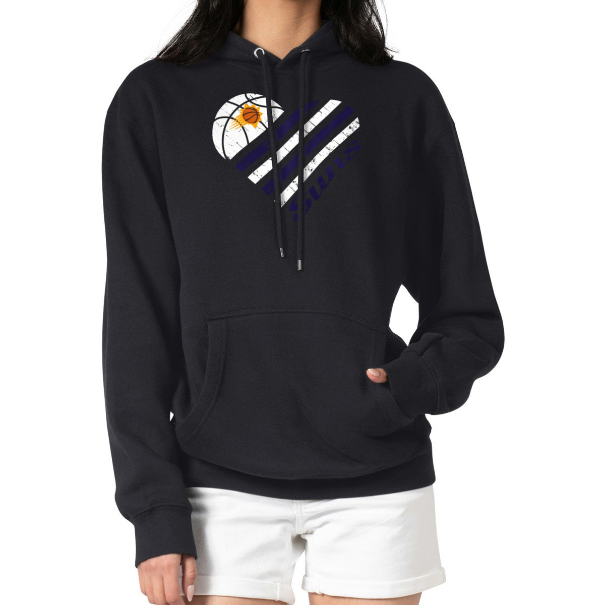 NBA - Phoenix Suns G-III 4Her by Carl Banks Women's Heart Pullover Hoodie - Black