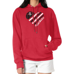 NBA - Houston Rockets G-III 4Her by Carl Banks Women's Heart Pullover Hoodie - Red