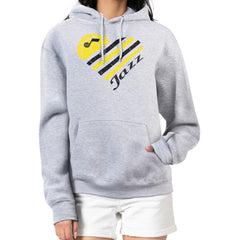 NBA - Utah Jazz G-III 4Her by Carl Banks Women's Heart Pullover Hoodie - Heather Gray