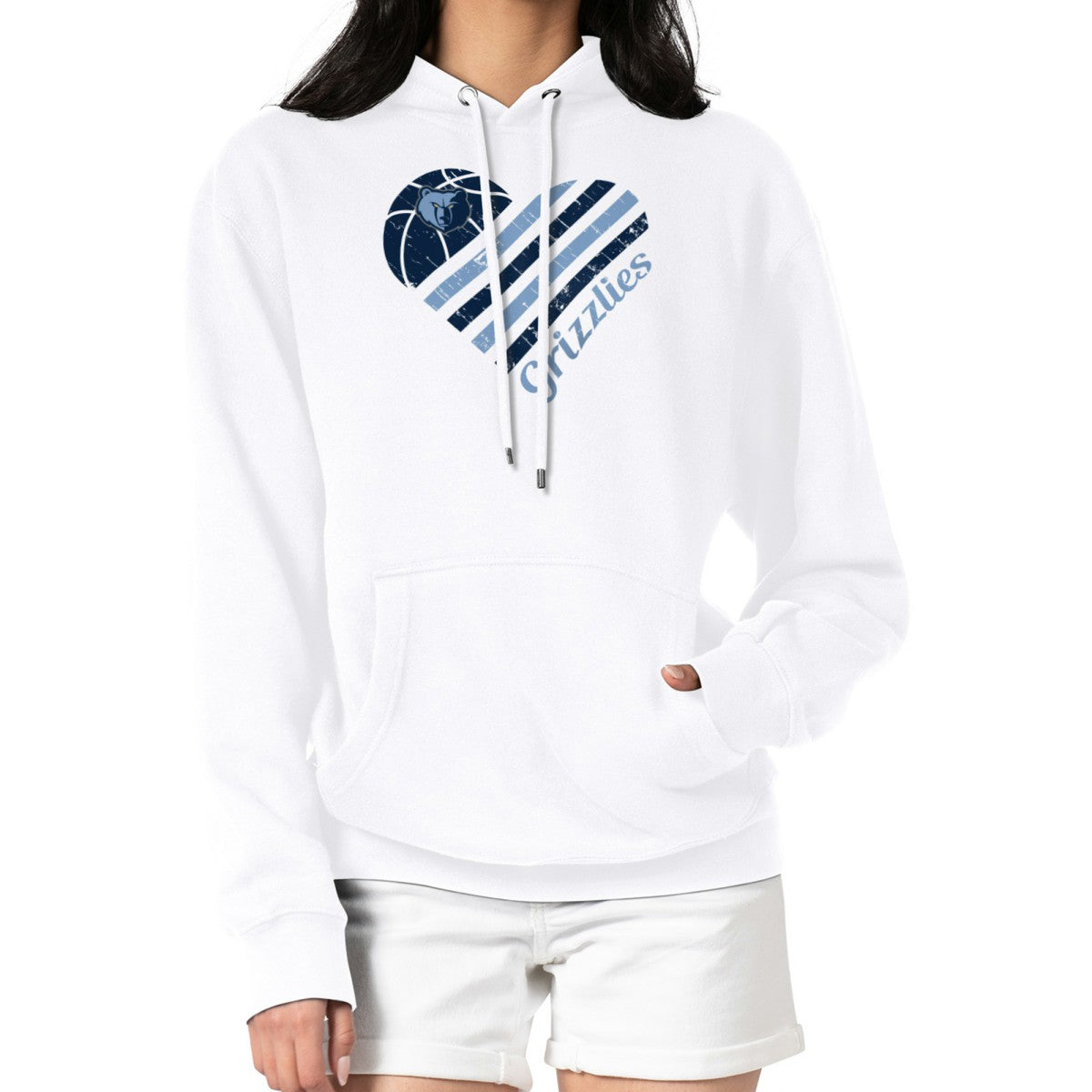 NBA - Memphis Grizzlies G-III 4Her by Carl Banks Women's Heart Pullover Hoodie - White