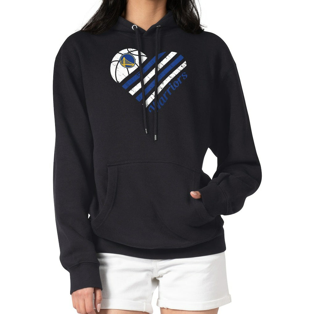 NBA - Golden State Warriors G-III 4Her by Carl Banks Women's Heart Pullover Hoodie - Black