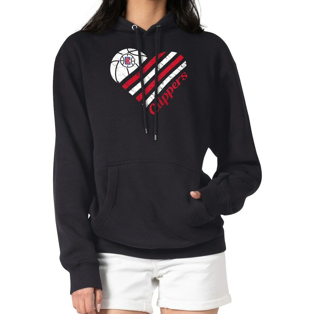 NBA - LA Clippers G-III 4Her by Carl Banks Women's Heart Pullover Hoodie - Black