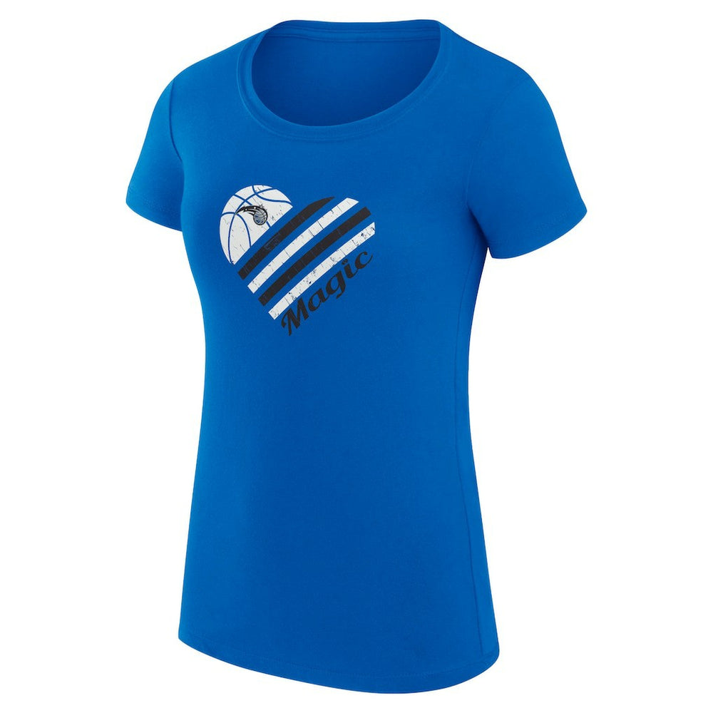 NBA - Orlando Magic G-III 4Her by Carl Banks Women's Super-Slim Fit Lightweight Heart T-Shirt - Blue