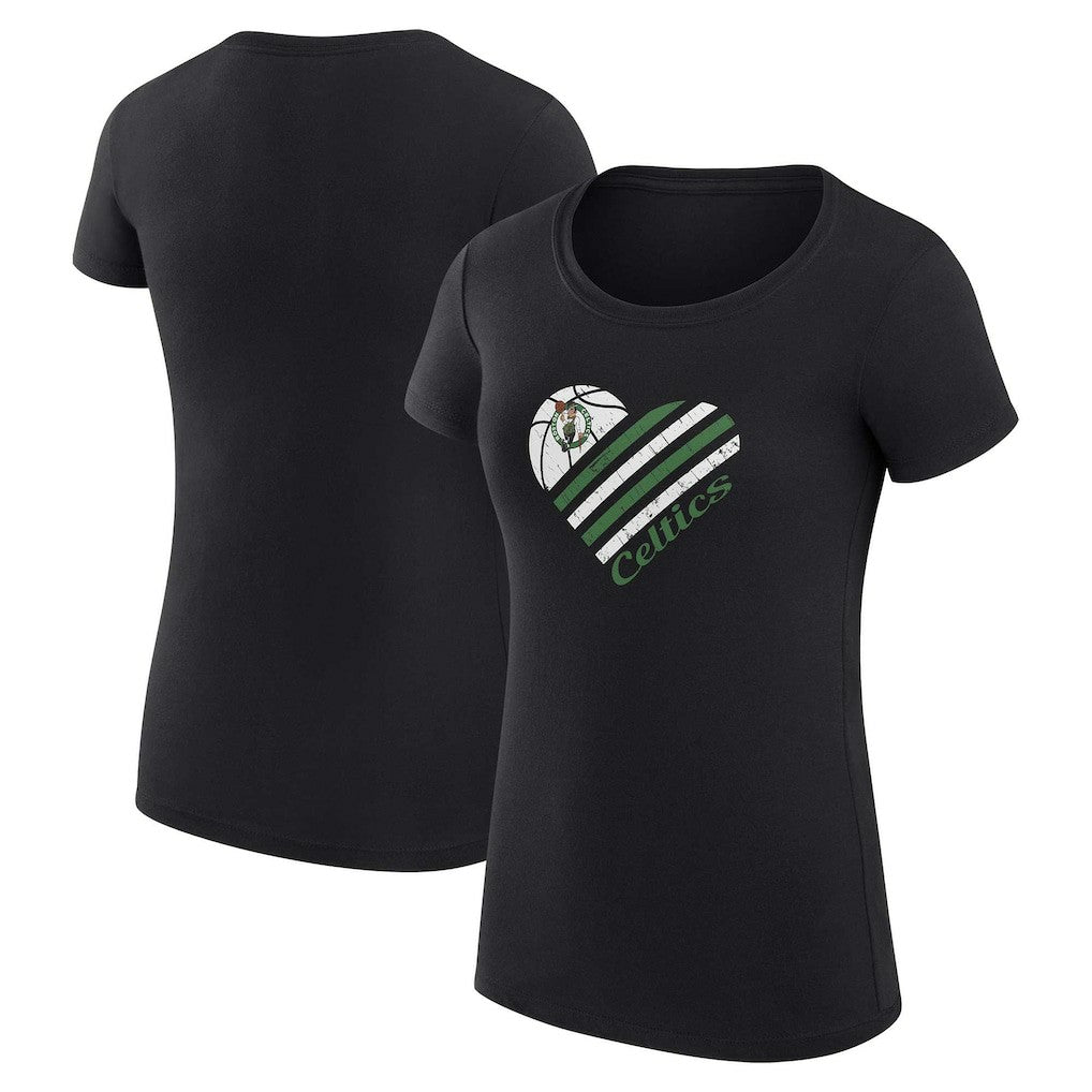NBA - Boston Celtics G-III 4Her by Carl Banks Women's Super-Slim Fit Lightweight Heart T-Shirt - Black