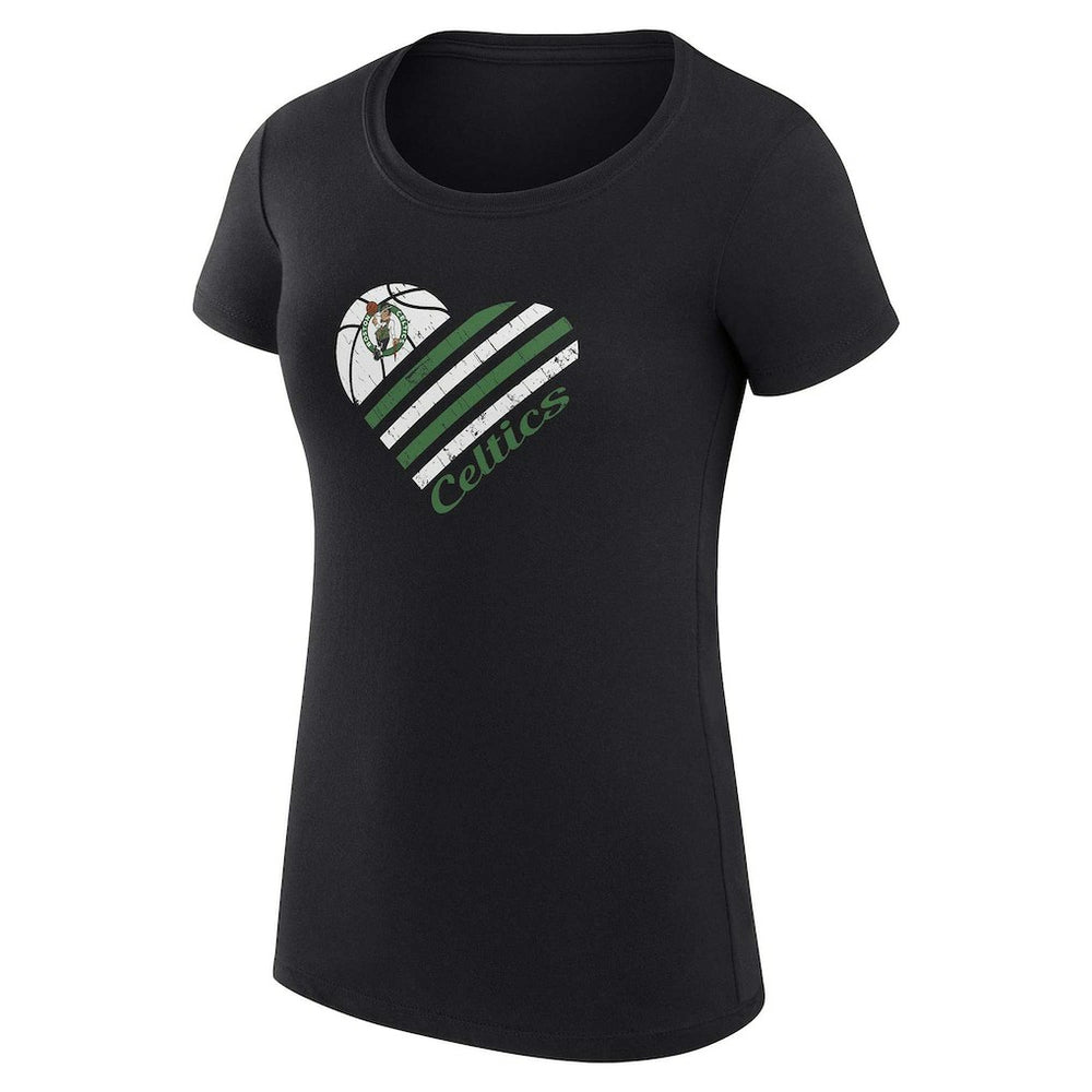 NBA - Boston Celtics G-III 4Her by Carl Banks Women's Super-Slim Fit Lightweight Heart T-Shirt - Black