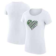 NBA - Boston Celtics G-III 4Her by Carl Banks Women's Super-Slim Fit Lightweight Heart T-Shirt - White