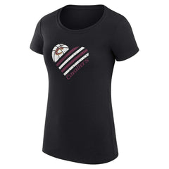 NBA - Cleveland Cavaliers G-III 4Her by Carl Banks Women's Super-Slim Fit Lightweight Heart T-Shirt - Black