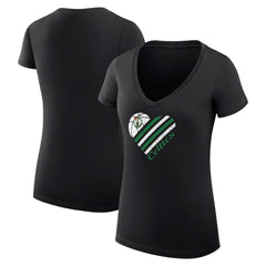NBA - Boston Celtics G-III 4Her by Carl Banks Women's Super-Slim Fit Lightweight Heart V-Neck T-Shirt - Black