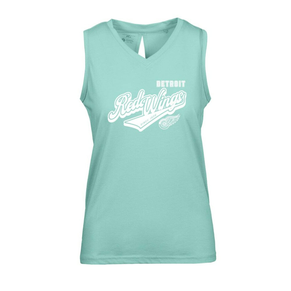 Detroit Red Wings - Levelwear Women's Paisley Sweep V-Neck Tank Top Mint