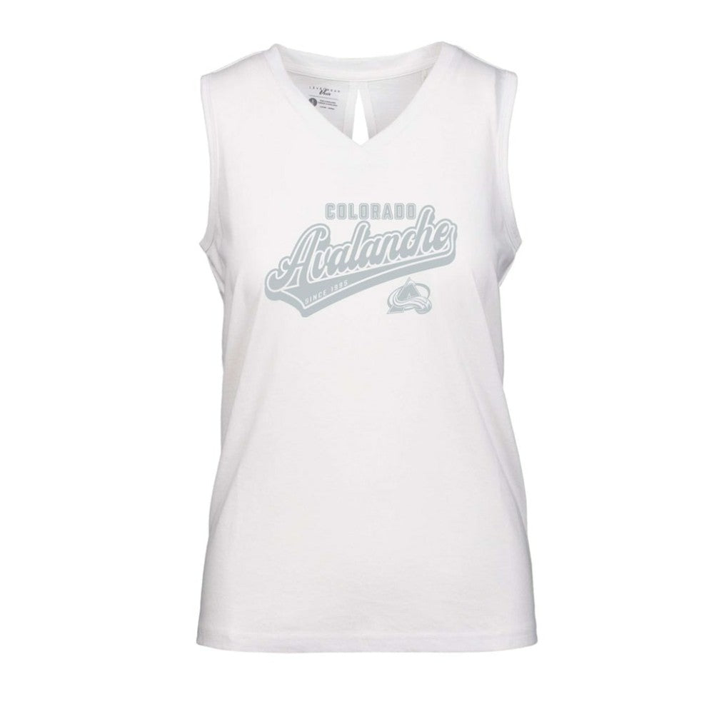 Colorado Avalanche - Levelwear Women's Paisley Sweep V-Neck Tank Top White