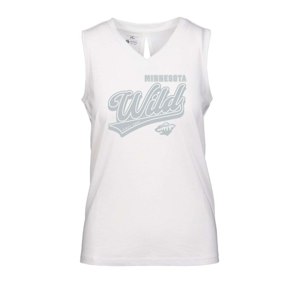 Minnesota Wild - Levelwear Women's Paisley Sweep V-Neck Tank Top White