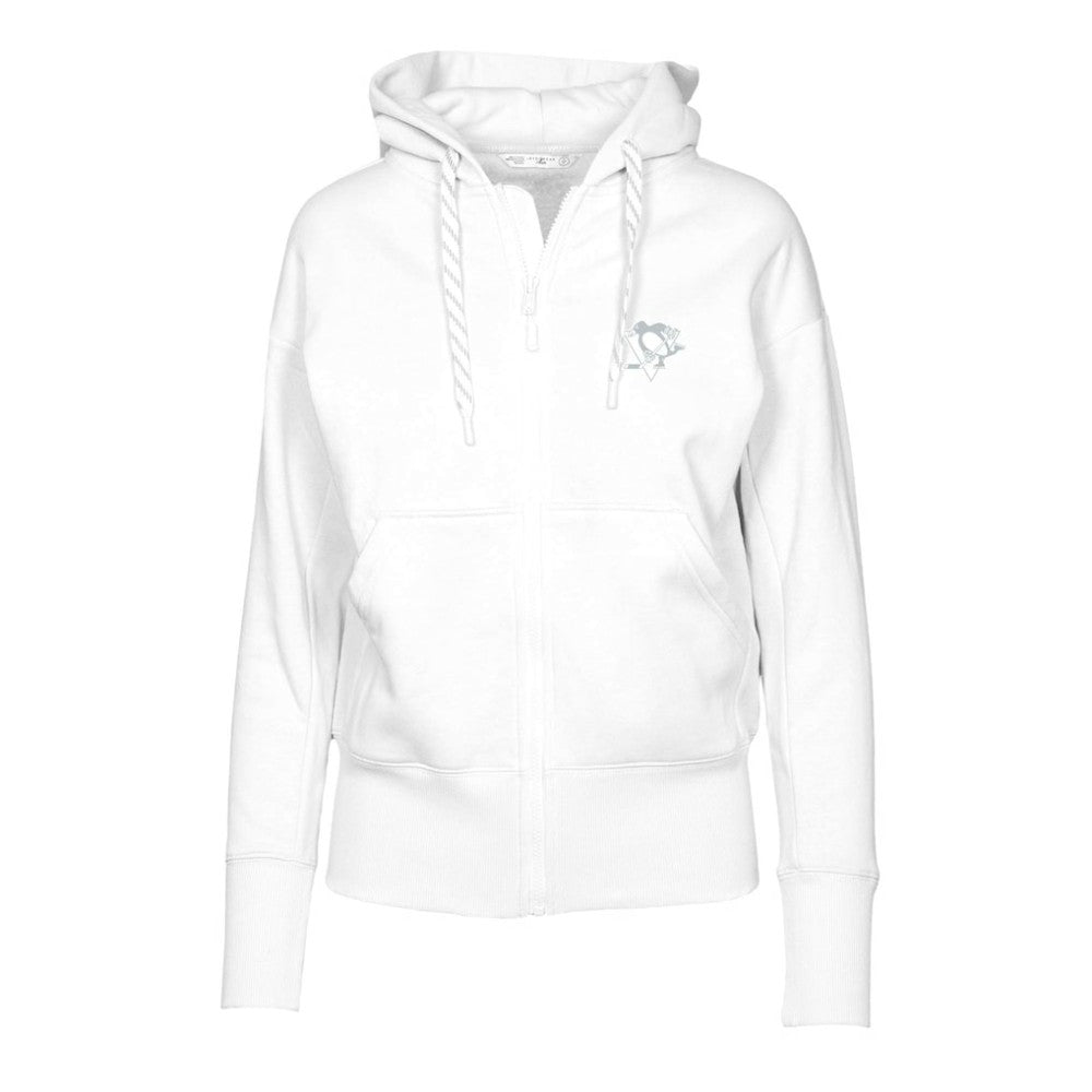 Pittsburgh Penguins Levelwear Women's Gardinia Core Full-Zip Hoodie Jacket White