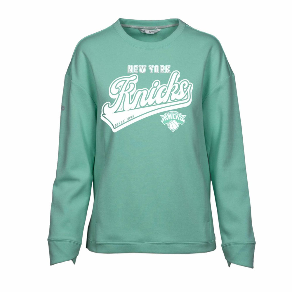 NBA - New York Knicks Levelwear Women's Fiona Sweep Pullover Sweatshirt - Mint