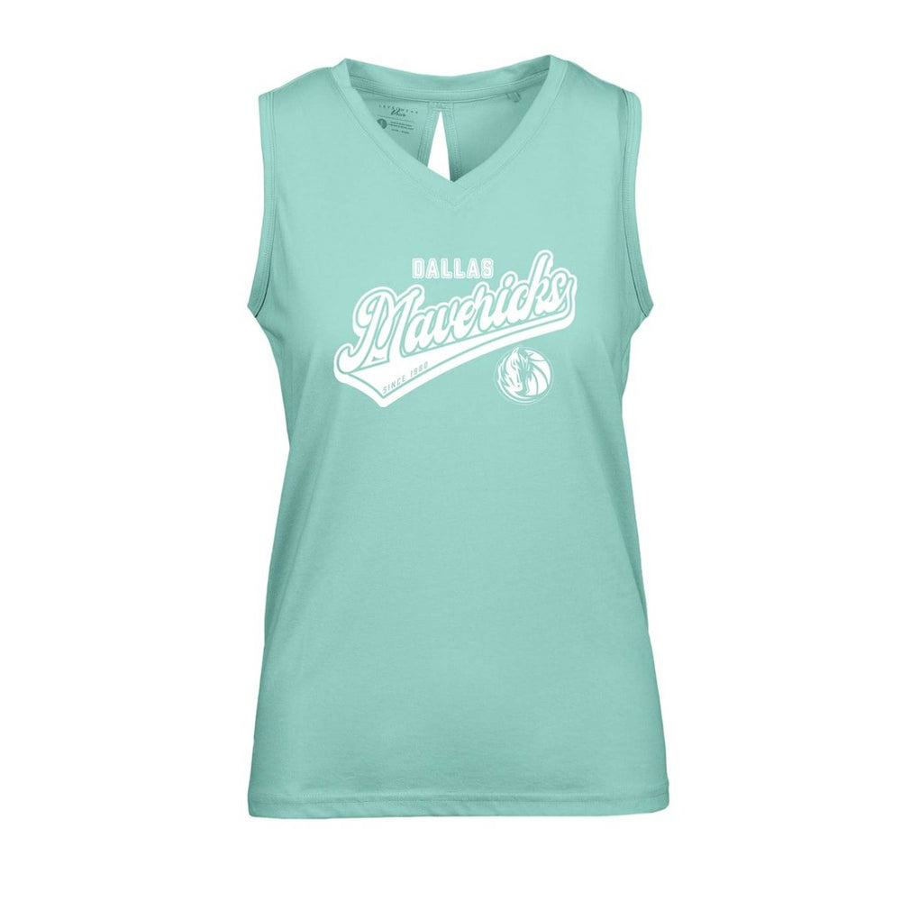 NBA - Dallas Mavericks Levelwear Women's Paisley Sweep V-Neck Tank Top - Mint