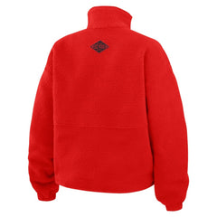 Detroit Red Wings - WEAR by Erin Andrews Women's Polar Fleece Half-Zip Jacket Red